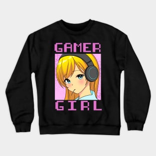 Gamer Girl Anime Cosplay Crewneck Sweatshirt